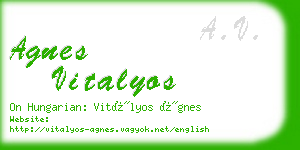 agnes vitalyos business card